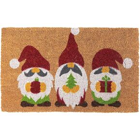 Avera Products Christmas Doormat - Festive Decorations - Natural Coir Fiber Doormat - 17" x 29" Christmas Holiday Door Mat - Non-Slip Rubber Backing (Christmas Truck)