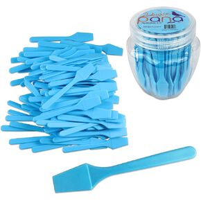 PANA (200 Pieces of White Color Cosmetic Make Up Disposable Plastic 2.5" Spatulas Skin Care Facial Cream Mask Spatula
