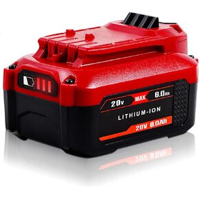 TenHutt 【Upgrade】 2Pack 20V 6.0Ah Replacement Battery for Craftsman V20 Lithium Ion Battery for CMCB205 CMCB204 CMCB206 CMCB202 CMCB201 20V Cordless Power Tools Craftsman 20V Battery