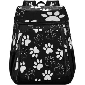 Paw Print Cooler Backpack Insulated Waterproof Leak Proof Beach Cooler Bag Lightweight Lunch Picnic Camping Backpack Cooler for Men and Women 16