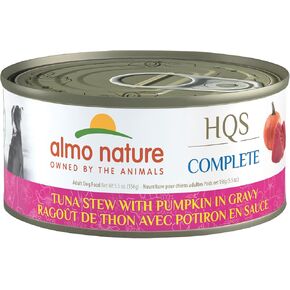 almo nature HQS Complete Wet Dog Food Tuna Stew with Pumpkin in Gravy 5.5 oz (Pack of 48)