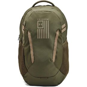 حقيبة ظهر Under Armour للجنسين Hustle 6.0 Freedom، (390) Marine OD Green/Marine OD Green/Bayou، مقاس واحد يناسب الجميع