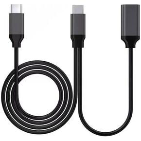 USB C to USB C Sound Card Audio Cable for iPhone 15, 2-in-1 USB C to USB C Male Audio Port with USB C Female Charging Splitter for MacBook Pro, Live Broadcast, Recording, Voice Chatting, Karaoke