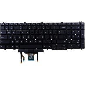 LeFix US Backlit Keyboard with Stick Pointer W/O Frame Compatible with Dell Latitude 5500 5501 5510 5511,Precision 3550 3551 3540 3541|Dual Point Version,0MMHTV