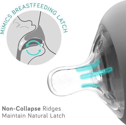 Nanobebe Flexy Silicone Baby Bottle, Anti-Colic, Natural Feel, Non-Collapsing Nipple, Non-Tip Stable Base, Easy to Clean 2-Pack, Sage, 5 oz in Saudi Arabia