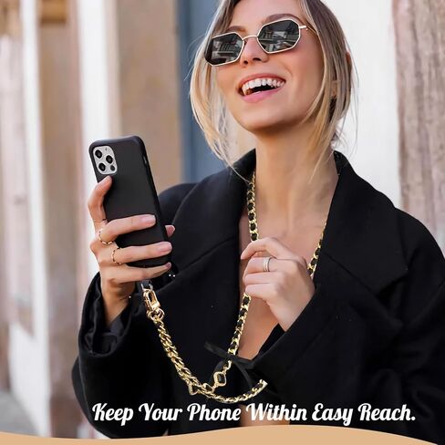 حبل هاتف عالمي من TiMOVO، سلسلة معدنية للهاتف الخلوي مضادة للسرقة لهاتف iPhone 15 Pro Max ومعظم الهواتف الذكية، حامل رقبة للهاتف الخلوي قابل للتعديل للنساء، قلب وفضي in Kuwait