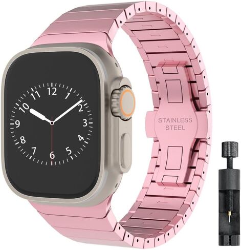 BUREI Compatible with Apple Watch Bands Stainless Steel Metal Watch Band for iWatch Series Classic Business Apple Watch Bands 49mm 45mm 44mm 42mm 41mm 40mm 38mm for Men and Women in Saudi Arabia