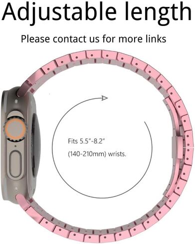 BUREI Compatible with Apple Watch Bands Stainless Steel Metal Watch Band for iWatch Series Classic Business Apple Watch Bands 49mm 45mm 44mm 42mm 41mm 40mm 38mm for Men and Women in Saudi Arabia