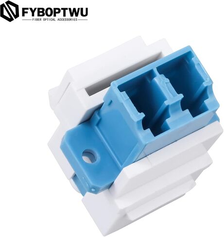 10 pcs Fiber Optic Keystone Jack Coupler LC Duplex Singlemode Coupler (White) (SM) Fiber Optic Cable Adapter LC-LC Duplex Single Mode Connector for Fiber Wall Plate in Saudi Arabia