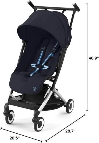 Cybex Libelle Lightweight Travel Baby Stroller with Ultra Compact Carry On Fold, Smooth Suspension, and One Hand Adjustable Recline, Travel System Ready, Magic Black in Kuwait