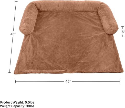 Petmaker Dog Bed - Plush Couch Covers for Dogs and Cats - Pet Bed for Large Pets - Dog Bed with Removable Washable Cover - Puppy Essentials (Beige) in Saudi Arabia