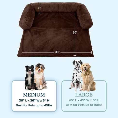 Petmaker Dog Bed - Plush Couch Covers for Dogs and Cats - Pet Bed for Large Pets - Dog Bed with Removable Washable Cover - Puppy Essentials (Beige) in Saudi Arabia