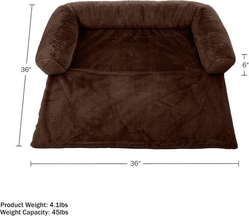 Petmaker Dog Bed - Plush Couch Covers for Dogs and Cats - Pet Bed for Large Pets - Dog Bed with Removable Washable Cover - Puppy Essentials (Beige) in Saudi Arabia