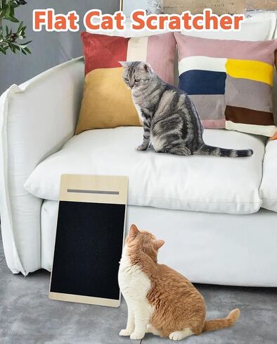 مبرد أظافر القطط من BNOSDM، منحدر الحيوانات الأليفة المائل للقطط، لوح خدش للقطط مع ورق صنفرة قابل للاستبدال، مبرد خدش خشبي للقطط، وسادة خدش للقطط والقطط in Kuwait