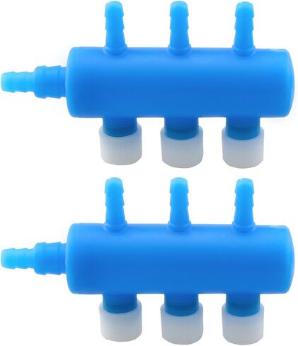 Aquarium Air Splitter ZZHXSM 2pcs Blue Plastic Aquarium Air Flow Control Lever Valve Distributor Splitter Airline Tube Connector in Saudi Arabia