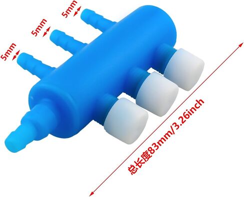 Aquarium Air Splitter ZZHXSM 2pcs Blue Plastic Aquarium Air Flow Control Lever Valve Distributor Splitter Airline Tube Connector in Saudi Arabia