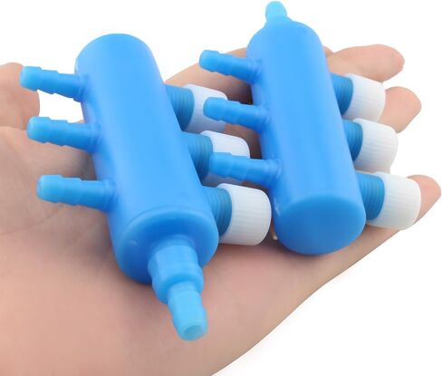 Aquarium Air Splitter ZZHXSM 2pcs Blue Plastic Aquarium Air Flow Control Lever Valve Distributor Splitter Airline Tube Connector in Saudi Arabia