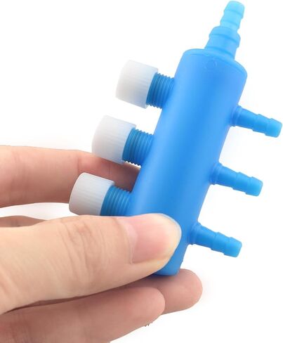 Aquarium Air Splitter ZZHXSM 2pcs Blue Plastic Aquarium Air Flow Control Lever Valve Distributor Splitter Airline Tube Connector in Saudi Arabia