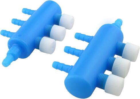 Aquarium Air Splitter ZZHXSM 2pcs Blue Plastic Aquarium Air Flow Control Lever Valve Distributor Splitter Airline Tube Connector in Saudi Arabia