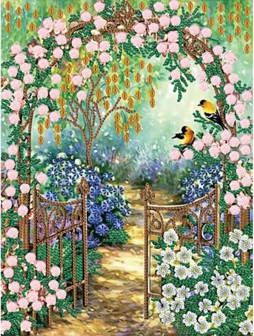 WSLWXSHM 5D Special Shape Diamond Art Kits for Beginners, Diamond Painting Kits for Adults, Crystal Rhinestones Diamond Painting for Home Wall Decoration Gift 12×12inch/30×30cm, Cup Flower in Saudi Arabia
