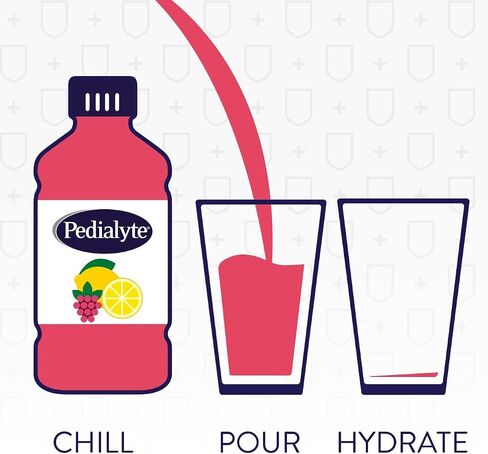 Pedialyte with Immune Support Electrolyte Solution, Grape, Hydration Drink with Zinc, Selenium, and Magnesium, 1 Liter, Pack of 4 in Kuwait