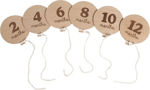 Kate & Milo Wooden Milestone Props, Baby Monthly Photo Discs, Newborn Keepsake Photos, New and Expecting Parents Gift, Rainbow in Saudi Arabia