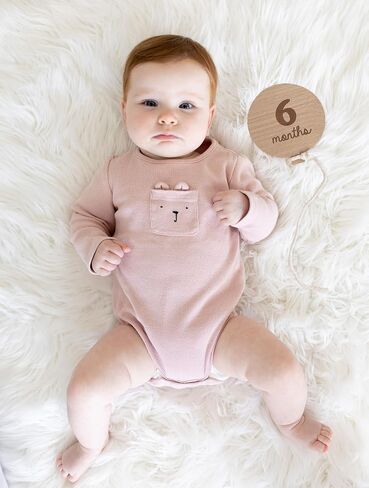 Kate & Milo Wooden Milestone Props, Baby Monthly Photo Discs, Newborn Keepsake Photos, New and Expecting Parents Gift, Rainbow in Saudi Arabia