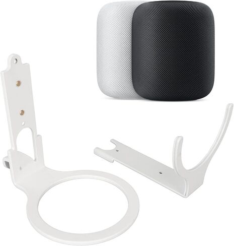 حامل جداري لمكبر الصوت لجهاز HomePod الجيل الثاني، حامل حائط معدني سميك لمكبر الصوت لجهاز HomePod الجيل الثاني (أبيض) in Saudi Arabia
