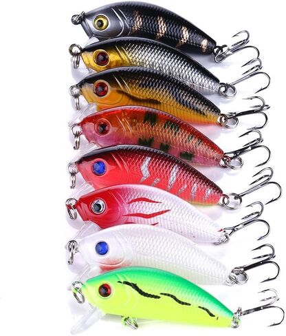 Fishing Lures Kit Mix Includes Minnow Popper Crankbait and Fish Hook for Fishing Saltwater Freshwater Trout Bass Salmon in Saudi Arabia