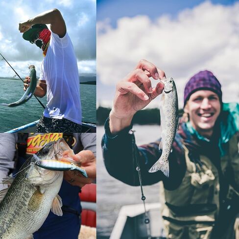 Fishing Lures Kit Mix Includes Minnow Popper Crankbait and Fish Hook for Fishing Saltwater Freshwater Trout Bass Salmon in Saudi Arabia