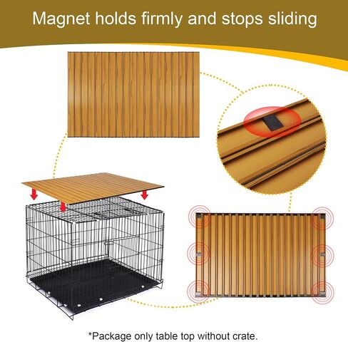 Dog Crate Topper with Magnets - Foldable Dog Kennel Topper Decorative Storage Pet Crate Table(for 42 inch Crate) in Saudi Arabia