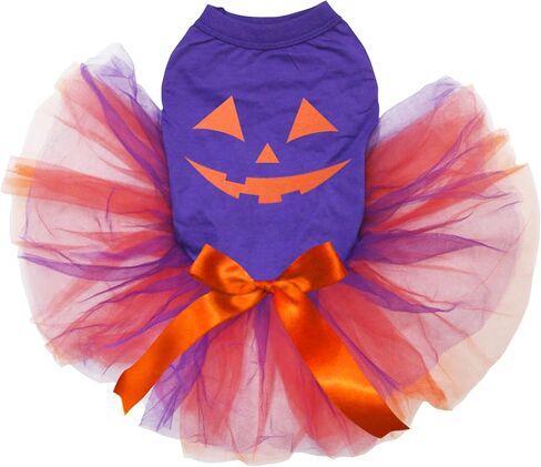 Petitebella Pumpkin Face Puppy Dog Dress (Orange/Orange, Medium) in Kuwait