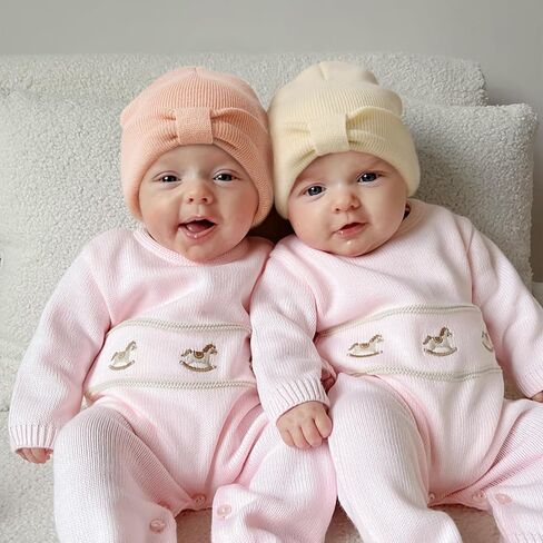FURTALK Baby Beanie Winter Hat Knitted Warm Hat with Cute Bow Infant Toddler Cuffed Beanies in Kuwait