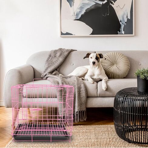 INOOMP Wire Dog Crate-Door Metal Crate-Indoor Folding Collapsible Dog Crate Safe and Durable Portable Travel Dog Crate for Home Use in Saudi Arabia