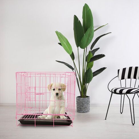 INOOMP Wire Dog Crate-Door Metal Crate-Indoor Folding Collapsible Dog Crate Safe and Durable Portable Travel Dog Crate for Home Use in Saudi Arabia