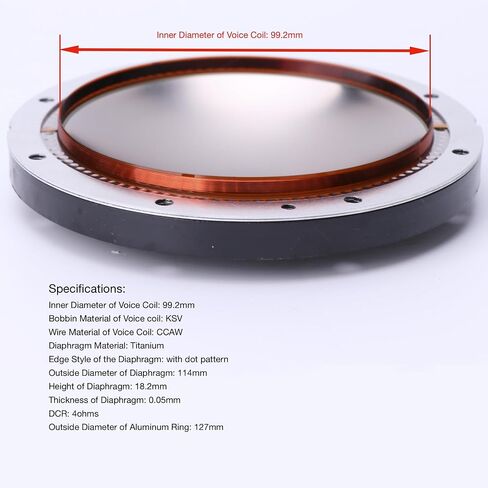 Audio Diaphragm kit Replacement Compatible with Peavey 44A, 44T, 44XT, 44XTD Driver 8 ohm 4" Voice Coil in Saudi Arabia