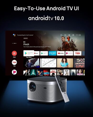 XGIMI Elfin Flip Plus Portable Projector, Google TV with Licensed Netflix, 500 ISO Lumens, 1080P Resolution Home Projector, Build-in Adjustable Stand, Lightweight and Compact Design, Screen Adaption in Kuwait