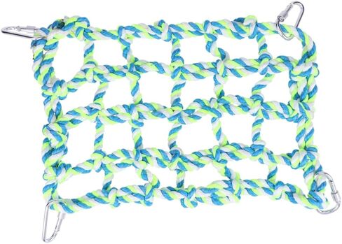 Parrot Climbing Net Bird Toys for Parakeets Cockatiels and Small Animals Cotton Rope Net Swing Toy Chewing and Hanging Fun for Hamsters Rats and Ferrets in Kuwait