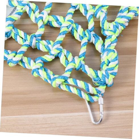 Parrot Climbing Net Bird Toys for Parakeets Cockatiels and Small Animals Cotton Rope Net Swing Toy Chewing and Hanging Fun for Hamsters Rats and Ferrets in Kuwait
