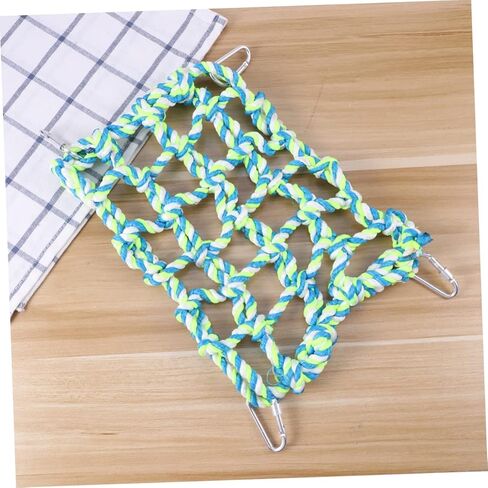 Parrot Climbing Net Bird Toys for Parakeets Cockatiels and Small Animals Cotton Rope Net Swing Toy Chewing and Hanging Fun for Hamsters Rats and Ferrets in Kuwait