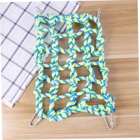 Parrot Climbing Net Bird Toys for Parakeets Cockatiels and Small Animals Cotton Rope Net Swing Toy Chewing and Hanging Fun for Hamsters Rats and Ferrets in Kuwait