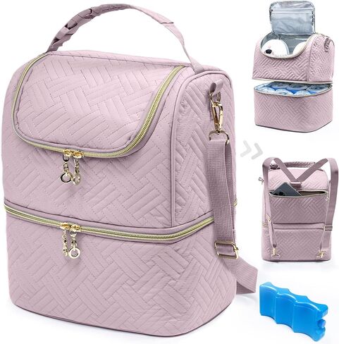 Breastmilk Storage Bag with Ice Pack for 6 Mam Bottles - Breast Pump Bag with Cooler Bag for 6 Baby Bottles Up to 9 Ounce - Breast Milk Pumping Bag, Bottle Cooler Bag for Daycare,Insulated Bottle Bag in Saudi Arabia