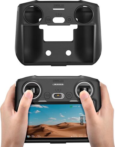 حافظة غطاء واقٍ من السيليكون لوحدة التحكم Mini 3 Pro RC مع حبل، لملحق وحدة التحكم DJI Mini 3 Pro RC، غطاء سيليكون للتحكم عن بعد مقاوم للغبار والسقوط وغير قابل للانزلاق (رمادي) in Kuwait