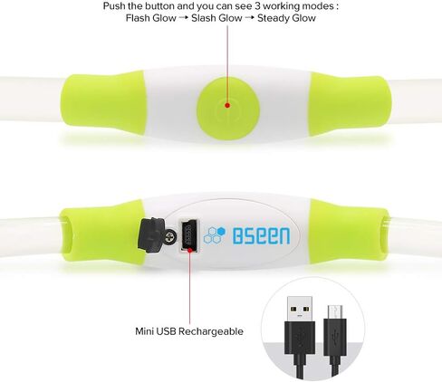 B.Seen LED طوق الكلب، النيون الأخضر in Kuwait