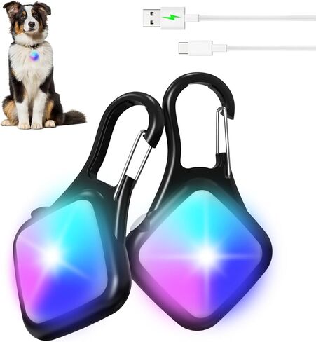 ضوء طوق الكلب 4 أوضاع أضواء RGB لطوق الكلب عالي السعة USB قابل للشحن ضوء الكلب مقاوم للماء أضواء الكلب للمشي الليلي والتسلق والدراجة والجري (أبيض) in Saudi Arabia