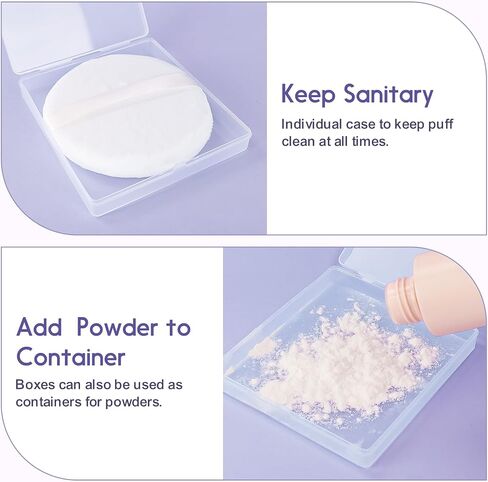 Large Loose Powder Puff, 4.13 Inch Powder Puff for Body Powder, Ultra Soft Velour Body Puff with Ribbon, 2pcs, White, Round in Saudi Arabia
