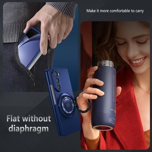 Compatible with Samsung Galaxy Z Fold 5,Magnetic Stand Ring Holder Shockproof Slim Cell Cover Protective,Phone Cover Case for Samsung Galaxy Z Fold 5 (Blue) in Saudi Arabia