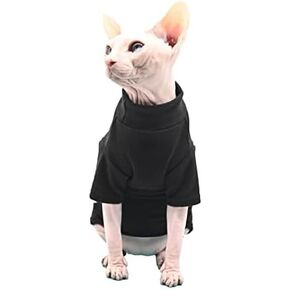 DUOMASUMI Sphynx Cat Clothes Self-Heat Baby Soft Cat Under Clothes Hairless Cat Clothes Winter Kitten Clothes for Cornish,Devon, Peterbald Cat (X-Large)