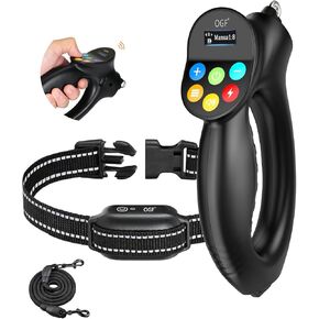 2-in-1 Dog Training Collar, OGF, E Collar for Dogs Training [with Dog Leash] [3300FT] [Waterproof IPX7], Dog Training Collar with Rechargeable Remote with 3 Training Modes, for Dogs S, M, L(4-120 LBS)