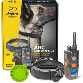 Dogtra ARC HANDSFREE Plus Dog Training E Collar System with 3/4-Mile Remote Range Includes eOutletdeals Portable Pet Bowl